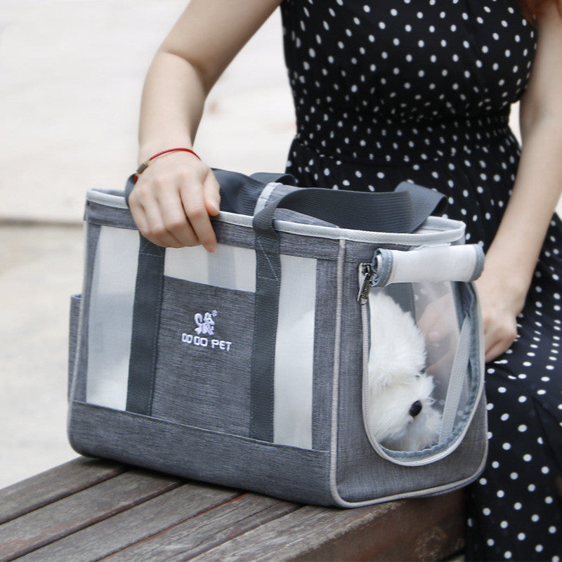 Breathable Mesh Pet Carrier Tote for Cats & Small Dogs