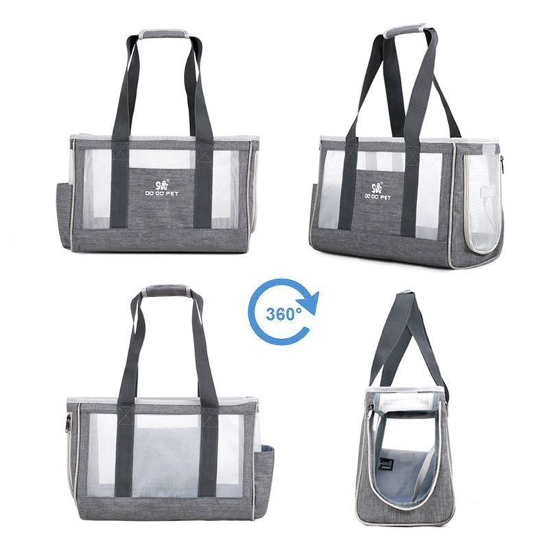 Breathable Mesh Pet Carrier Tote for Cats & Small Dogs