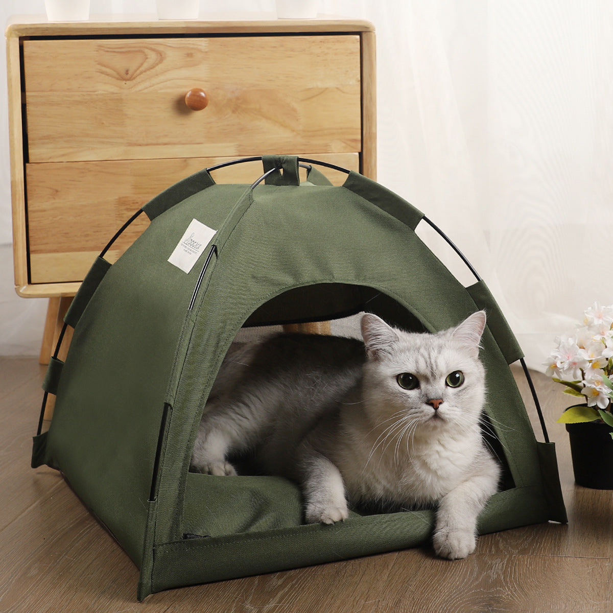 Cat Tent Cooling Mat  Dog House Pet Sofa Camping Dog Bed With Cushion For Dog Ke